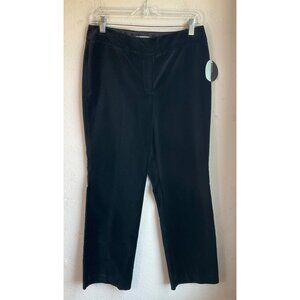 New w/Tags Valerie Stevens Sz 10 Petite Pants Black Velvet Whimsygoth Cotton